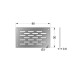 ALUMINIUM FLOOR AIR VENTILATION GRILLE COVER 5x8.6cm / ALUMINIUM